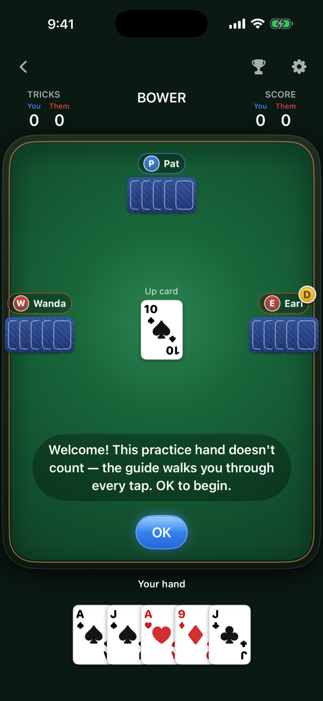 Guide mode teaching a hand