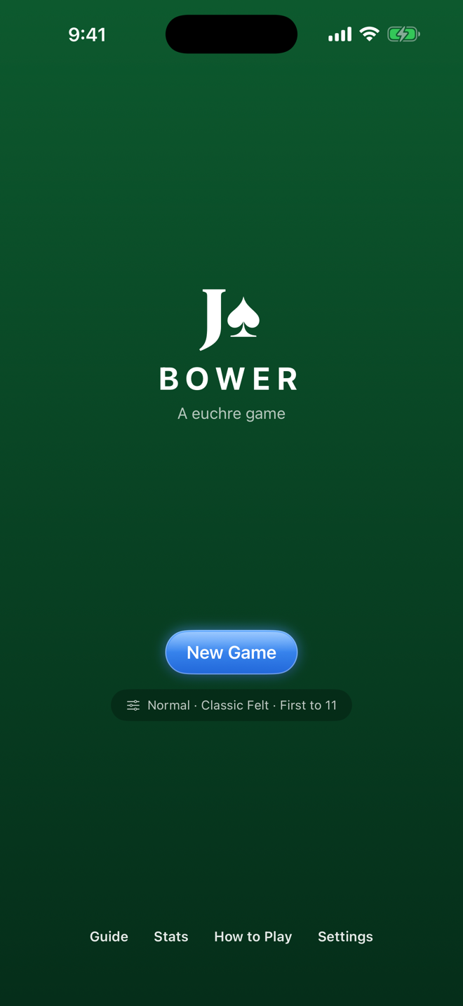 Bower home screen