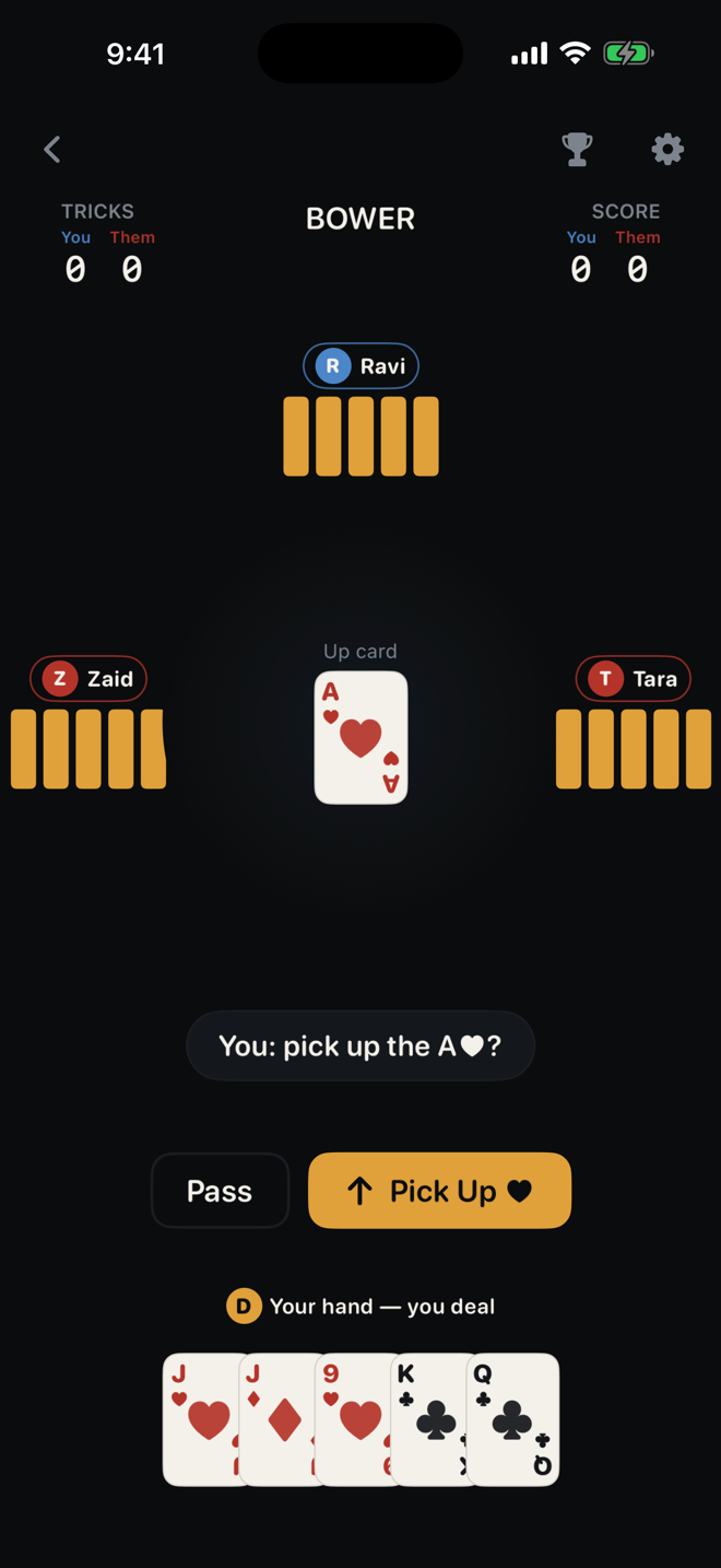 A hand in play, Midnight theme